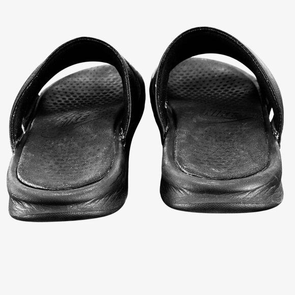 Nike Double Strap Slides Woman's 11 Black Used Good Condition - Picture 5 of 8